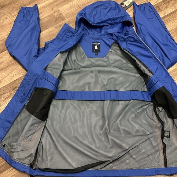 ROUNDTREE & YORKE Outdoors Men’s Waterproof Hooded Jacket Royal Blue Size LT - Picture 7 of 9